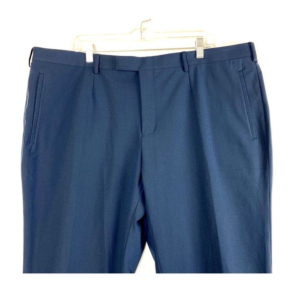 Sene Slacks Dress Pants Men's 40x28 (42x29) Custom Made Flextech Stretch Navy - Picture 3 of 14